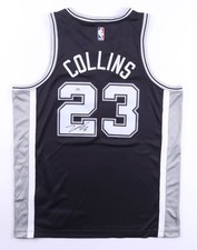 Zach Collins Signed San Antonio Spurs Nike Jersey (PSA) 2017 1st Round NBA Pick