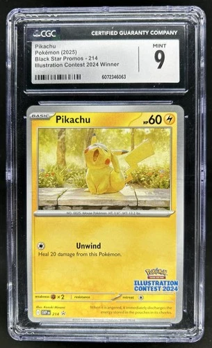 2025 Pokemon SV Black Star Promos Pikachu #214 CGC 9