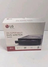 LG Super-Multi 24x Internal DVD±RW/CD-RW Drive - Black (GH24NSB0) New