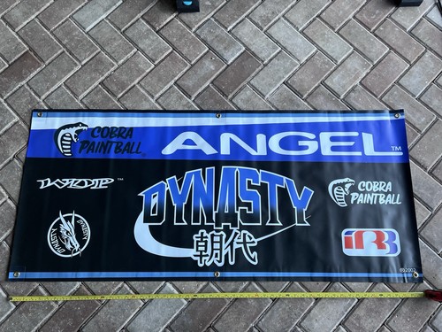 🔥 Dynasty Cobra Paintball Angel Banner um 2002 - zwei Seiten - Vintage, neuwertig