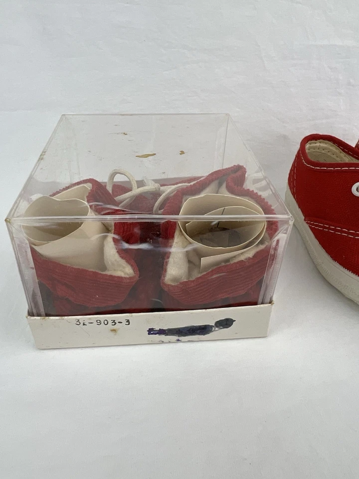 Винтажные рождественские красные детские туфли для малышей 1960-е 2 пары - Изображение 4 из 4