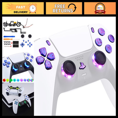 Multi-Color LED Dpad Thumbstick & Face Buttons Kit for PS5 Controller - Chameleo