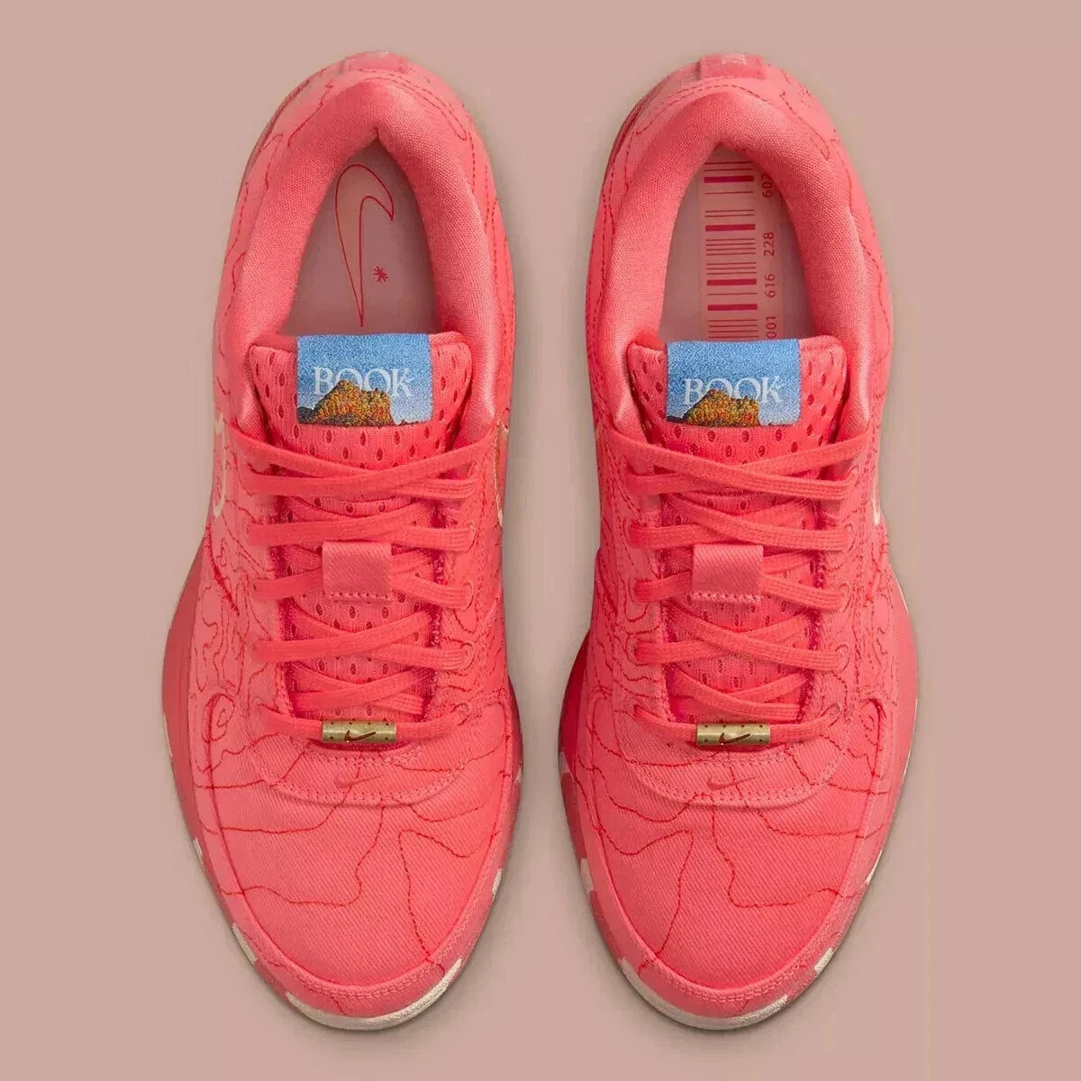 Nike Book 1 Sedona Mens Size 11 Bubblegum White Onyx Red Stardust IB8054 800 Book 1 Textile  main image 4