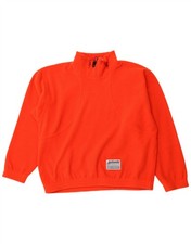 Gymnasium Mens Zip Neck Fleece Jumper XL Orange Polyester DH06