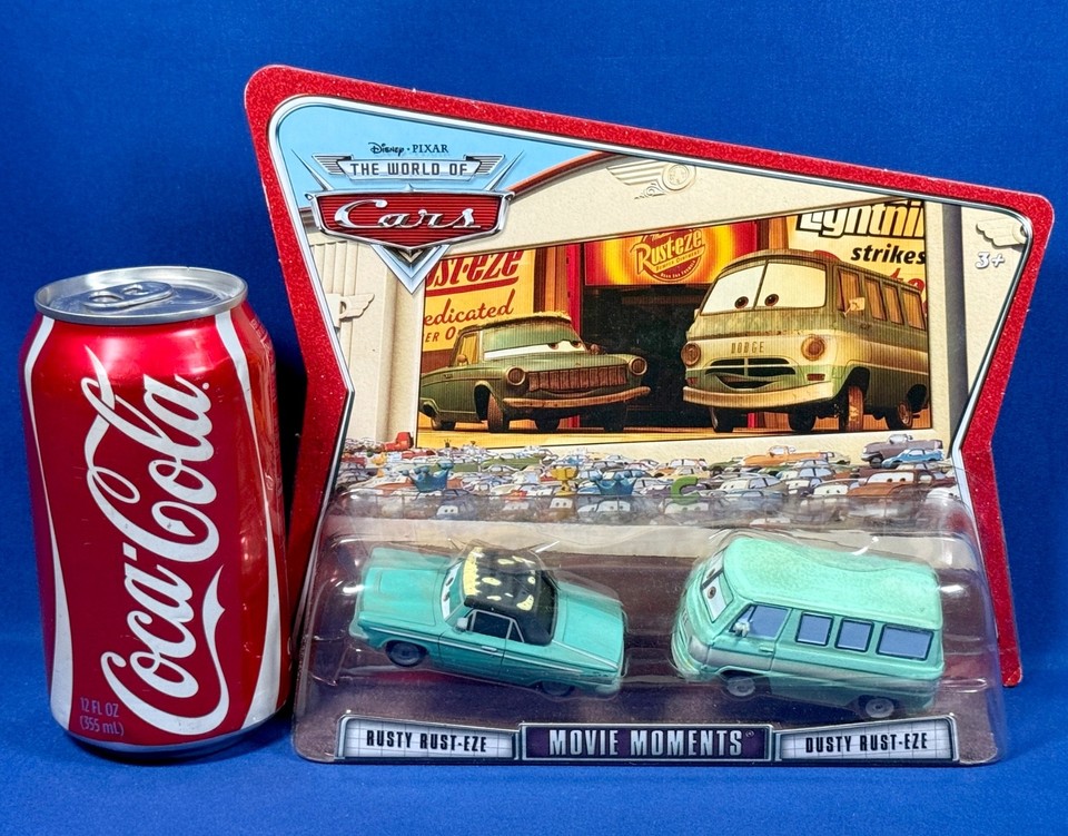 RUSTY & DUSTY RUST-EZE - Pixar WORLD OF CARS 2-Pack MOVIE MOMENTS Van ...