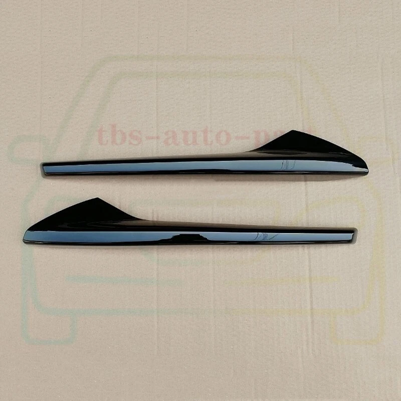 Black Left+Right Front Bumper Grille Cover Trims Fit For Jaguar XE 2017-2019 - Image 3 of 4