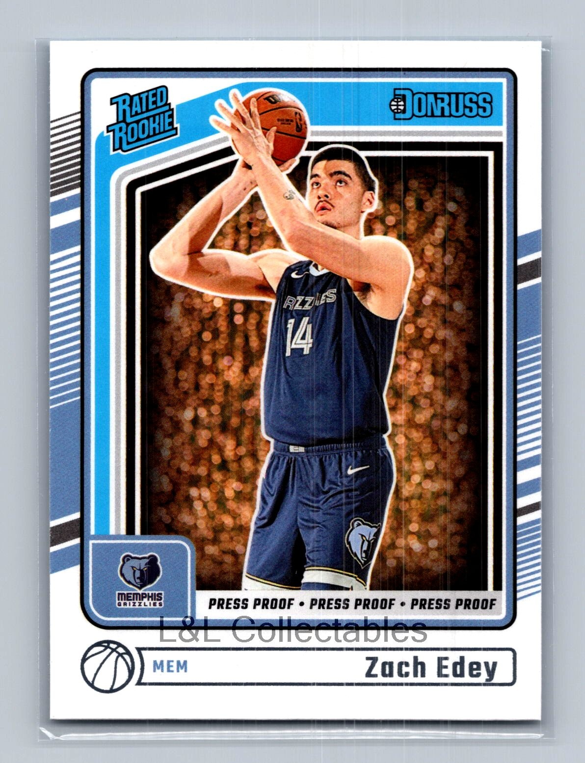 2024-25 Donruss #239 Zach Edey Press Proof Silver