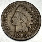 1893 Indian Head Cent Penny Good Condition 1c One Cent US Coin- 1207