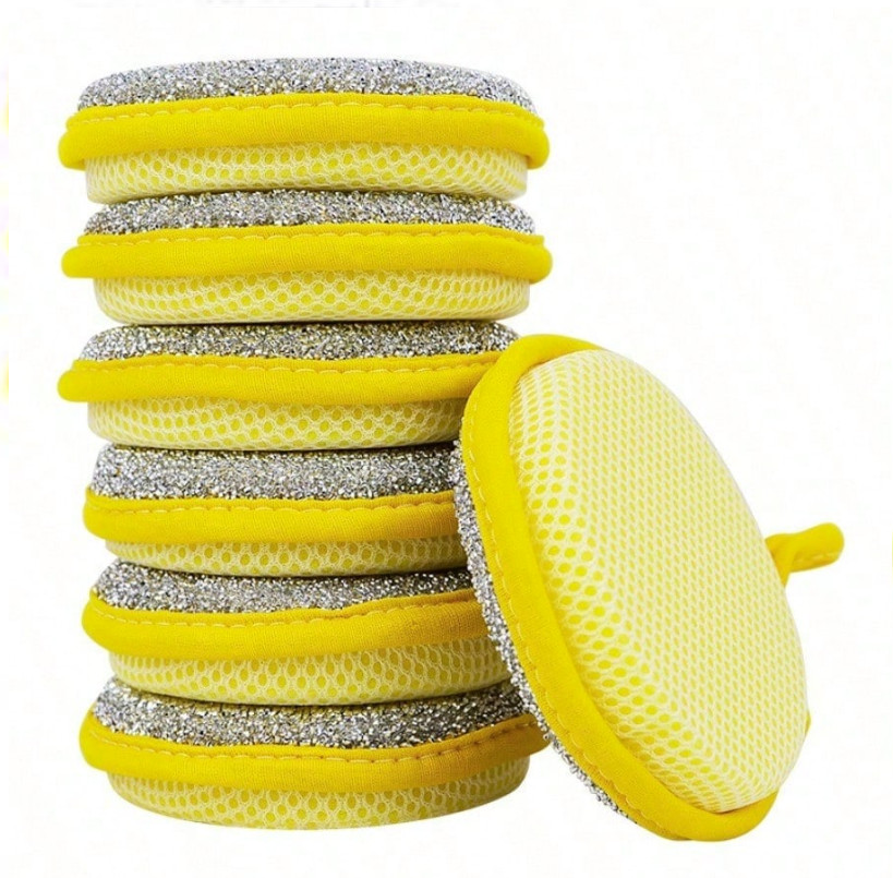 10-Pack Double-Sided Kitchen Sponges – Dish & Scrub Brush Combo - NEW