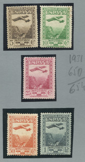 ESPAÑA.SELLOS VIRGEN MONTSERRAT DE 1931.CORREO AEREO.