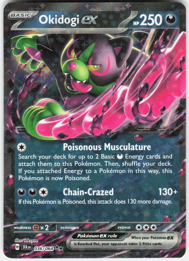 Okidogi ex 036/064 Double Rare Shrouded Fable Pokemon Holo Near Mint A004