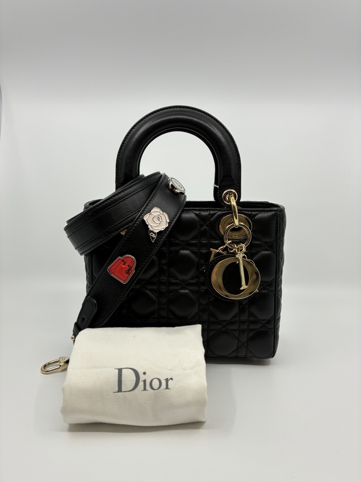 Lady  Dior My ABCDior Black Lambskin gold hw small bag Year 2017 RM26040100