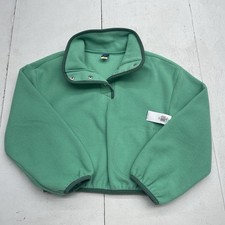 Old Navy Green Loose Mock Neck Micro Fleece Sweatshirt Youth Girls Size Medium 8