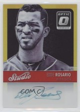 2016 Panini Donruss Optic Studio Signatures Gold 2/10 Eddie Rosario Auto 8k4
