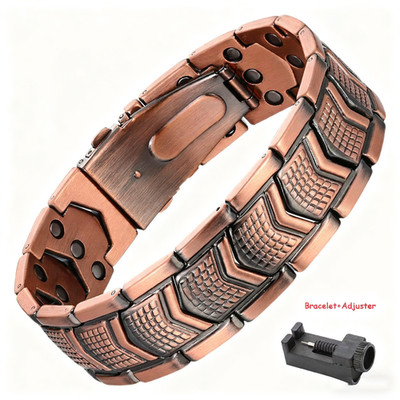 3X ultra Stärke Magnet armband für Männer Kupfer armband 3800 Gauss Magnete DE