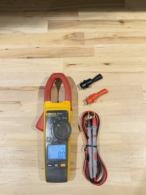 FLUKE 374 FC TRMS CLAMP METER W/ LEADS & CLIPS (TESTED) SHIPS FAST