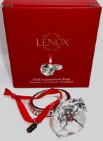 LENOX 2024 ENGAGEMENT RING Metal & Crystal Christmas Ornament  H66