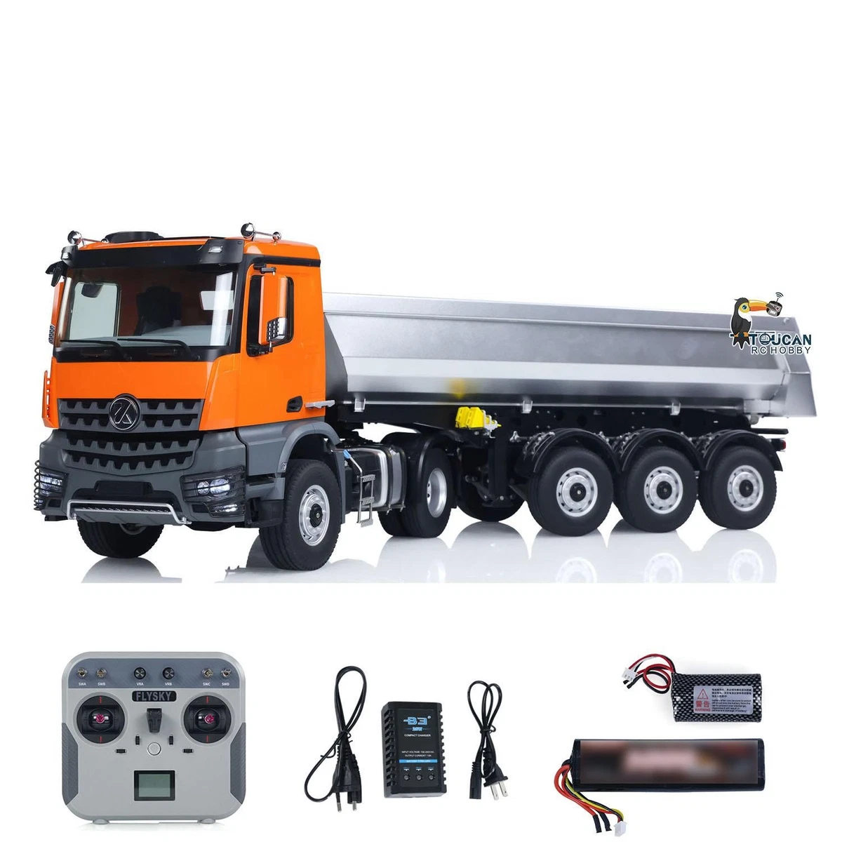 Gru Idraulica LESU In Metallo Per Camion 1/14 RC | Kit Fai Da Te Non Verniciato Per Escavatore E Trattore - 3