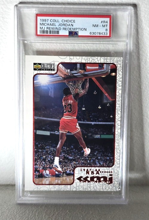 Michael Jordan PSA Graded Upper Deck Redemption NASTY DUNK in Air Jordan 3's