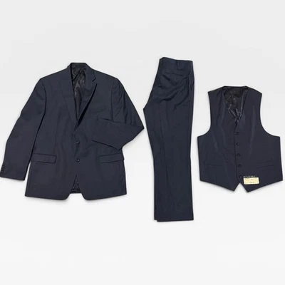 Lauren Ralph Lauren 3 Piece Suit Mens 44L 38W 29L 100% Wool Charcoal Gray NEW - Image 1 of 4