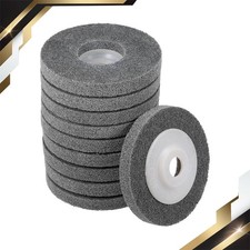 10 PCS 4" Nylon Fiber Polishing Wheel Sanding Buffing Abrasive Wheels 5/8" Hole 2.18 per disc