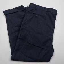 Zanella Multi Color Luxury Wool Cuffed Dress Pants Designer 42x29