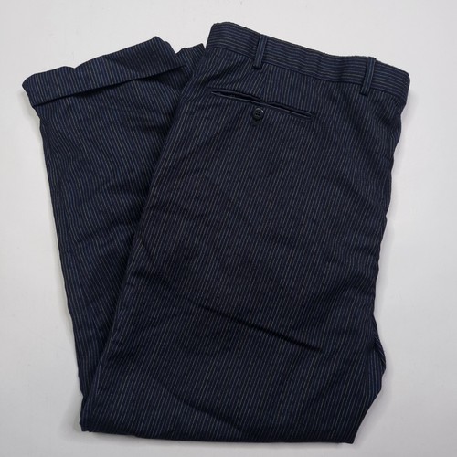 Zanella Multi Color Luxury Wool Cuffed Dress Pants Designer 42x29 - Afbeelding 1 van 9