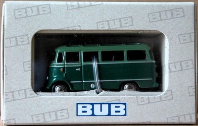 BUB Bubmobile 1:87 Mercedes Benz O319 Bus 2-farbig grün 06853
