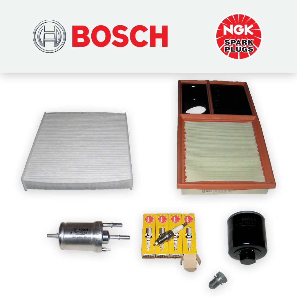 SERVICE KIT for VW POLO MK5 6C 6R 1.4 16V CGGB OIL AIR FUEL CABIN FILTERS PLUGS