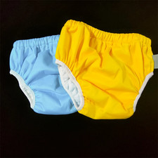 2PCS Teen Adult Washable Cloth Diaper Cover Nappy Incontinence Pants Waterproof