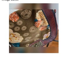 FOSSIL VRI Vintage Reissue Floral Saddle Flap Leather Bag Purse Rare