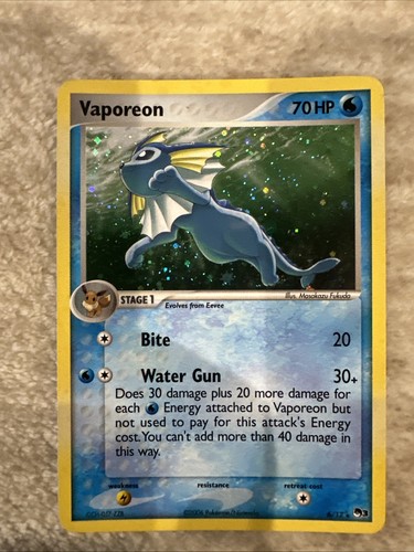 POKEMON VAPOREON POP SERIES 3 6/17 HOLO