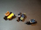 Vintage Dinky Toys Meccano Ltd. 3 Motorcycles, 2 With Sidecars. As Found