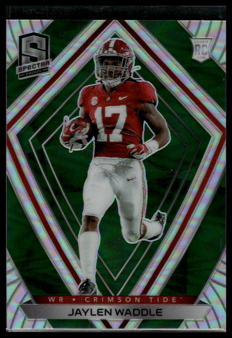 2021 Panini Chronicles Draft Picks #285 Jaylen Waddle Spectra Base Green