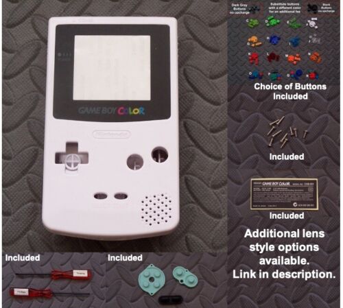 Nintendo Game Boy Color GBC Shell + Glass Lens + Buttons- Pick Shell Color! - Picture 14 of 25