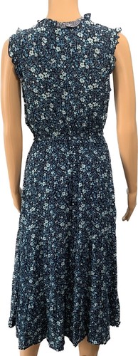 👗Damen Knox Rose Rostblau Paisley Tunnelzug Taille Rüschen Ärmel Kleid XS - Bild 2 von 11