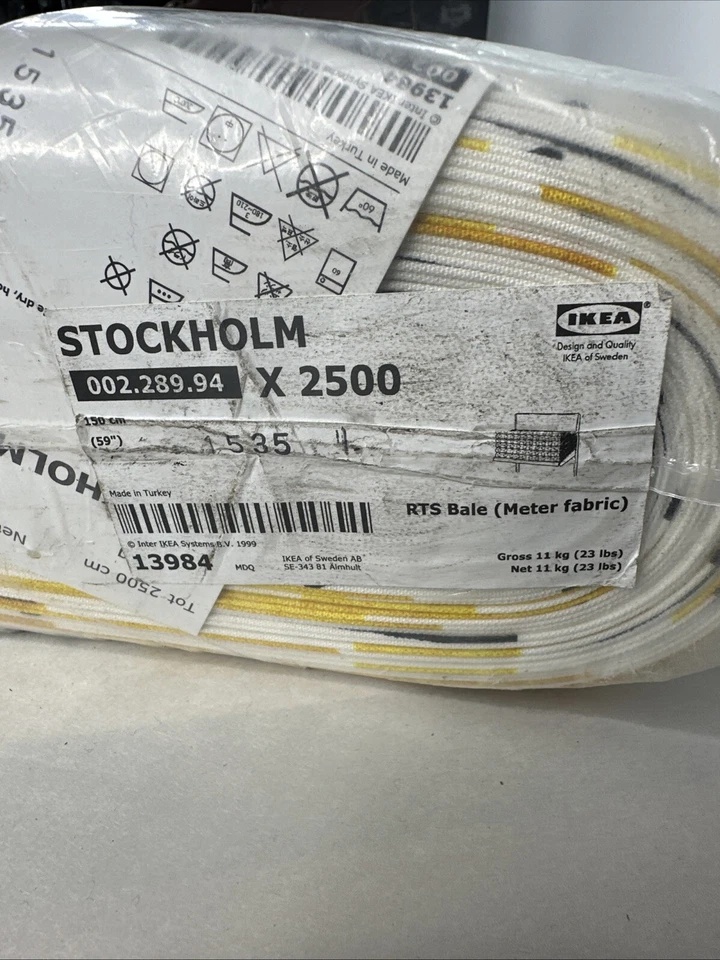 IKEA Decorador Tela Círculos Amarillos Flor Maria Vinka Diseño Perno Nuevo OS Foto 2 de 4