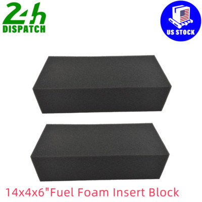 2PCS Fuel Cell Foam Block, 14x4x6'' Inch Single Anti-Slosh Pump Gas Fuel Cell