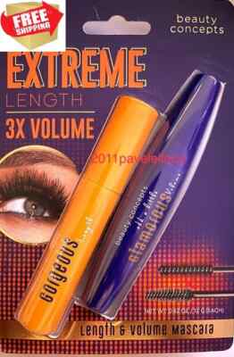 Beauty Concepts 3x Voluminizing + Extreme Lengthening (Mascara Duo) Black