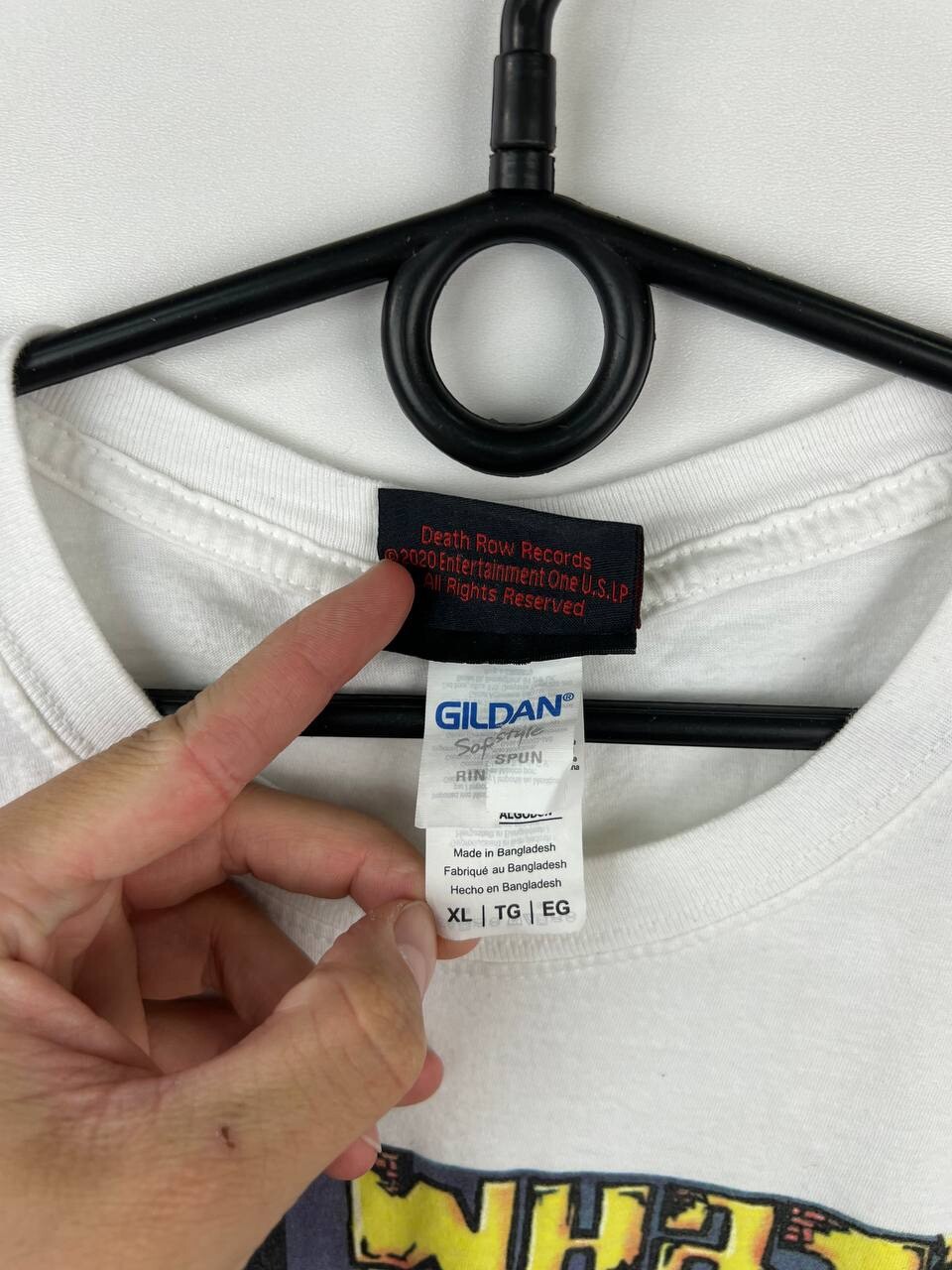 FILA T shirt band Death Row Records taglia XL