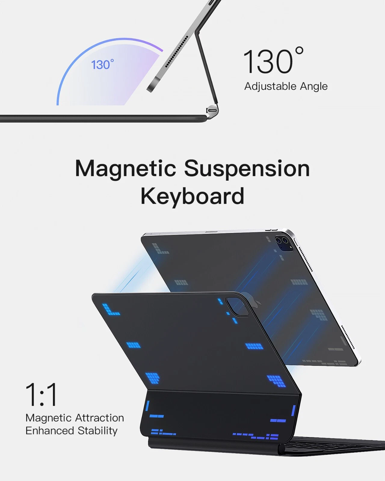 Inateck iPad Magic Keyboard Case iPad Air 11 inch 2025 M3 6/5/4