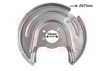 Van Wezel 7624373 Spritzblech, Bremsscheibe FüR Seat Skoda