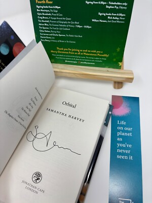 ORBITAL Waterstones True 1st/1st: UK HB SIGNED + BOOKER STAMP Samantha Harvey