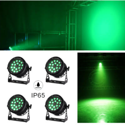 4PC/Stage Waterproof Ip65 18pcs18W RGBWA UV 6in1 ZOOM Par Can Light Stage Lights