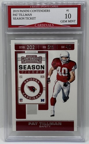 Biglietto Stagione Panini Contenders 2019 Pat Tillman Cardinals Card Gemma Mint 10! - Foto 1 di 1