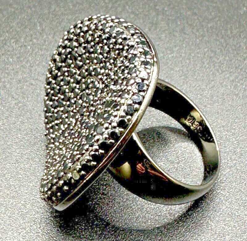 Beautiful Signed SETA Black Ring - image 1