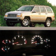 Kit de instrumentos LED de tablero de calibre blanco para ZJ Jeep Grand Cherokee 1993-1998