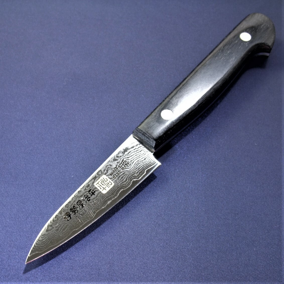 Japanese Paring Kitchen Knife ISEYA Damascus 33layers VG10 76mm Made in