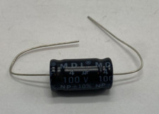 M.D.L. 4uf/100V electrolytic capacitor axial leads N.P. Non polarity