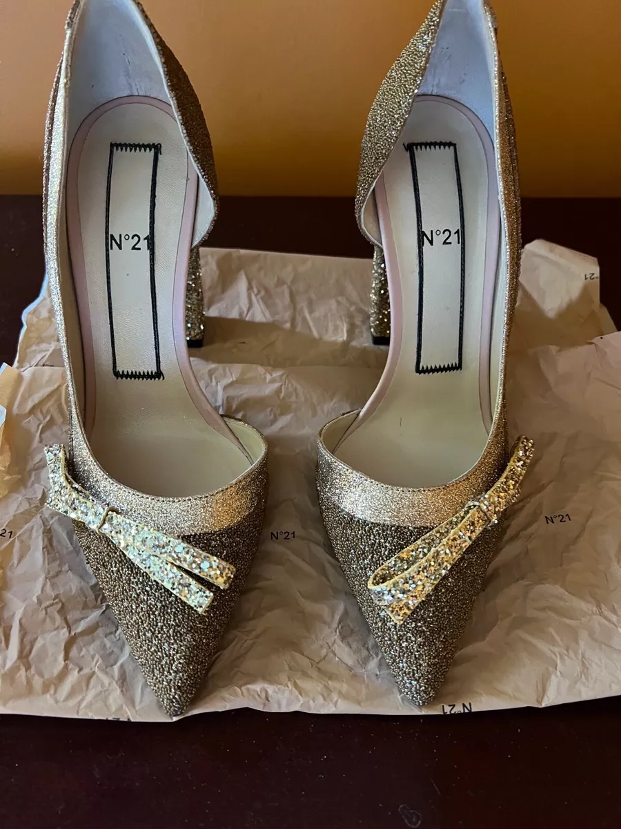 No 21 glitter shoes sale